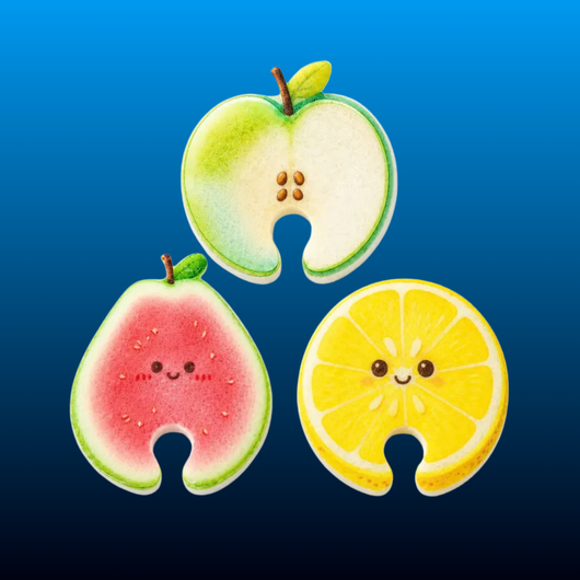 Compressed Fruit Cellulose Sponges (3 Pack)