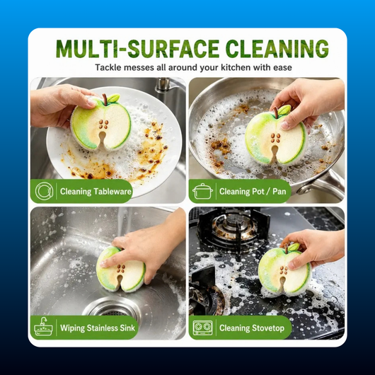 Compressed Fruit Cellulose Sponges (3 Pack)