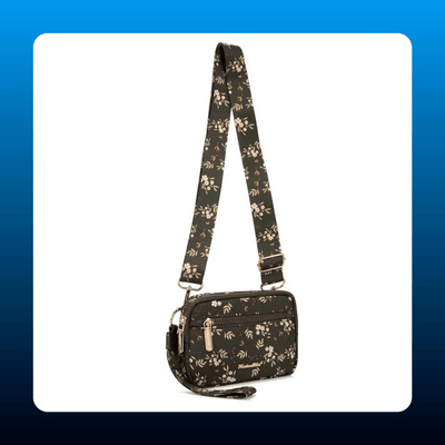 RFID Nylon Wristlet Crossbody Purse