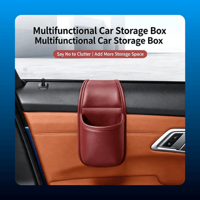 Leather Car Door Storage Pocket