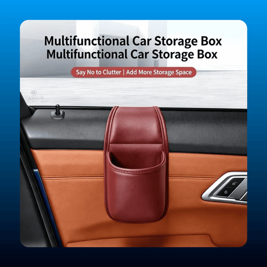 Leather Car Door Storage Pocket