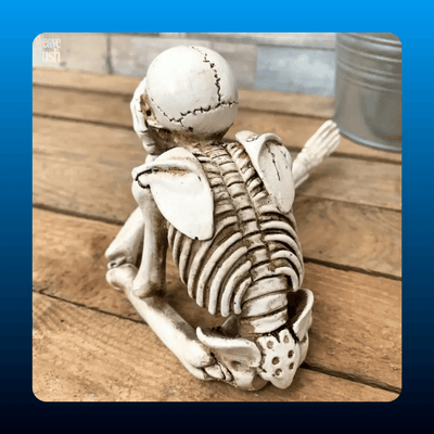 Three Wise Skeleton Shelf Sitter Statue