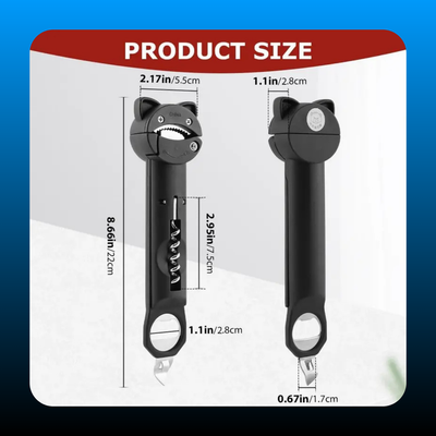 Multi-Function Retractable Magnetic Jar Opener