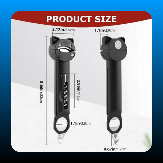 Multi-Function Retractable Magnetic Jar Opener