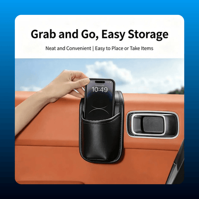 Leather Car Door Storage Pocket