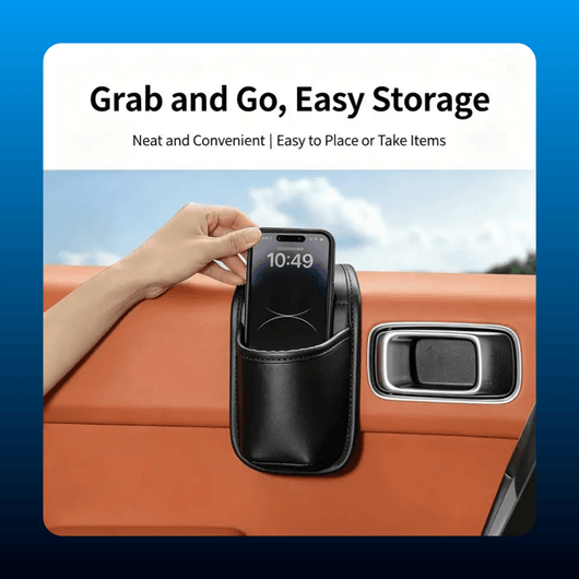 Leather Car Door Storage Pocket