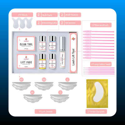 Lash Lift Kit with Eyebrow Tint Dye