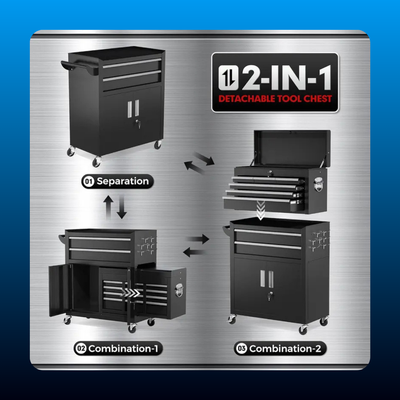 8 Drawer Rolling Tool Chest and Cabinet