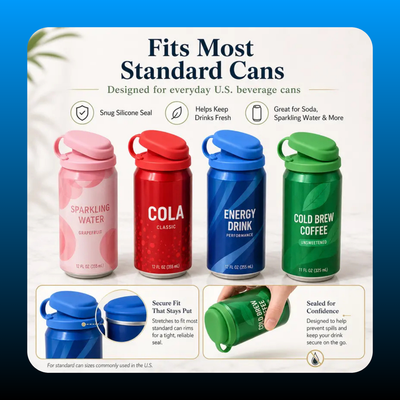 4-Pack Reusable Silicone Can Lids