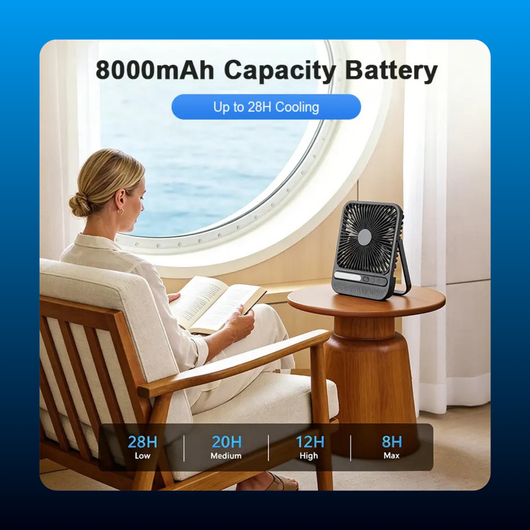 8000mAh Collapsible Portable Fan