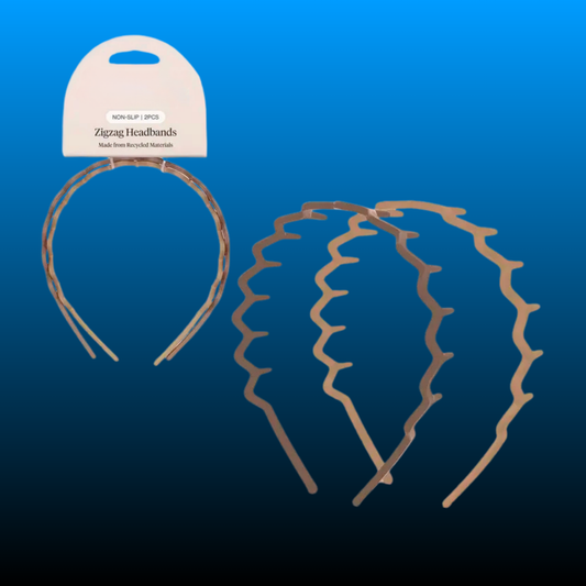 Recycled Plastic Zig Zag Headband (2 Pack)