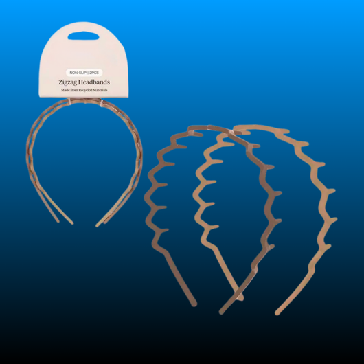 Recycled Plastic Zig Zag Headband (2 Pack)