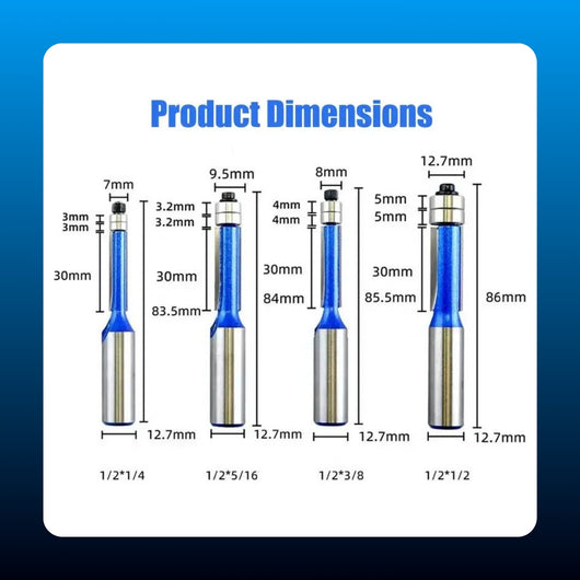 Flush Trim Router Bit with Bearing