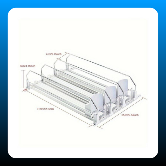 Self-Pushing Refrigerator Beverage Dispenser (3 Rows)