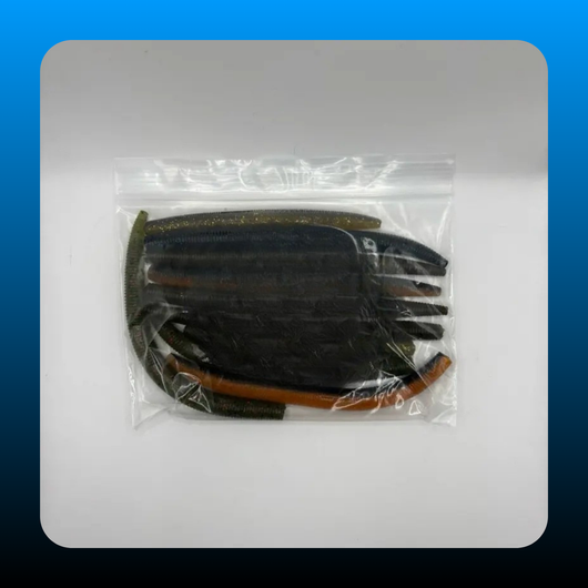 Soft Plastic Fishing Worms for Bass (10 Pack)