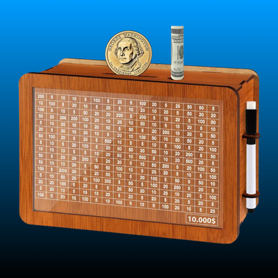 Wooden Savings Challenge Box