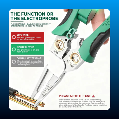 8-in-1 Wire Stripper with Voltage Tester