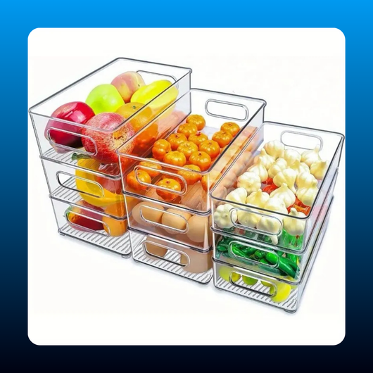 Stackable Refrigerator Storage Containers (6 Piece)