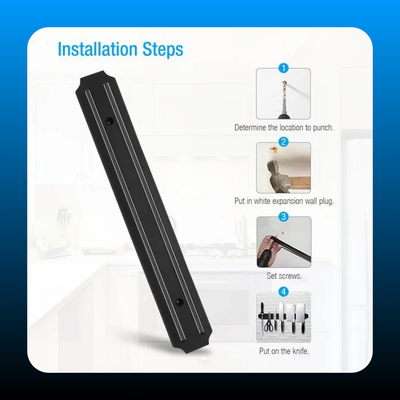 Magnetic Knife Bar with Steel Knife Holder