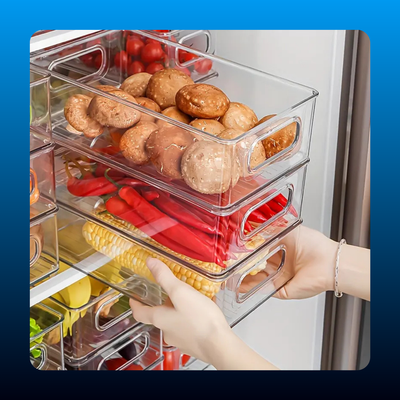 Stackable Refrigerator Storage Containers (6 Piece)
