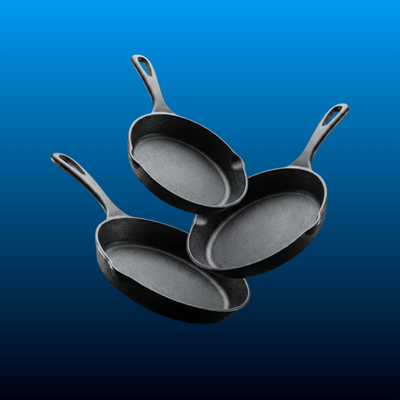 Pre-Seasoned Cast Iron Cookware Set (3 Piece)