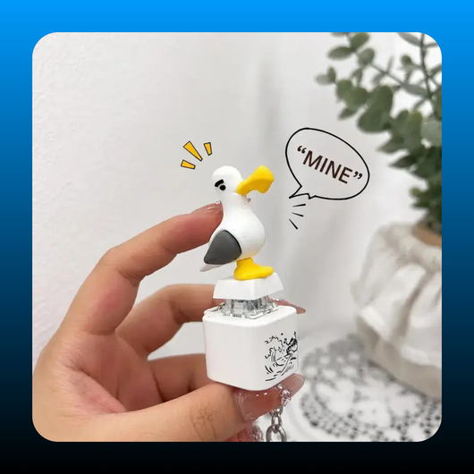 Portable Interactive Seagull Keychain with Real Sound