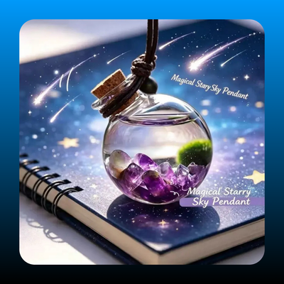 Enchanting Purple Live Marimo Pendant