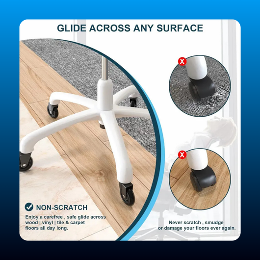 Office Chair Wheels Replacement Swivel Rubber Caster