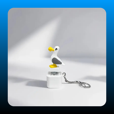 Portable Interactive Seagull Keychain with Real Sound