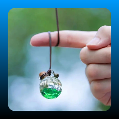 Enchanting Purple Live Marimo Pendant