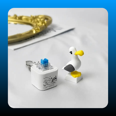 Portable Interactive Seagull Keychain with Real Sound