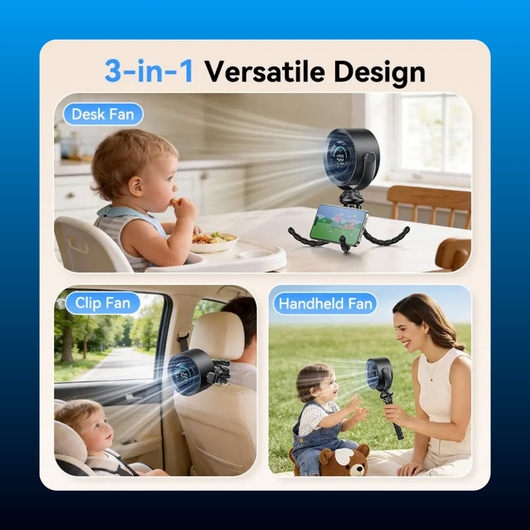 Octopus 3-in-1 Clip-On Fan