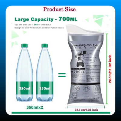 Disposable Emergency Urinal Bag (8 Pack)