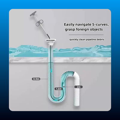 Anti-Clogging Drain Snake Tool for Clog Removal
