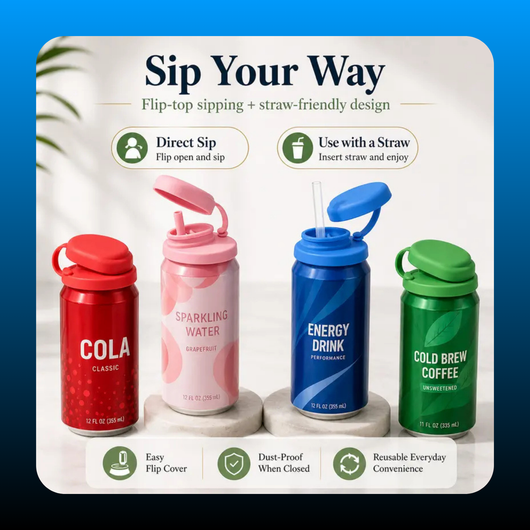 4-Pack Reusable Silicone Can Lids