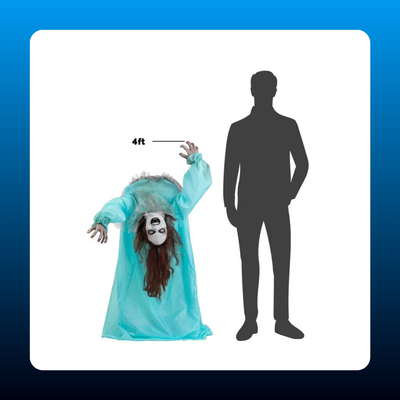 Animated Crawling Ghost Woman Prop