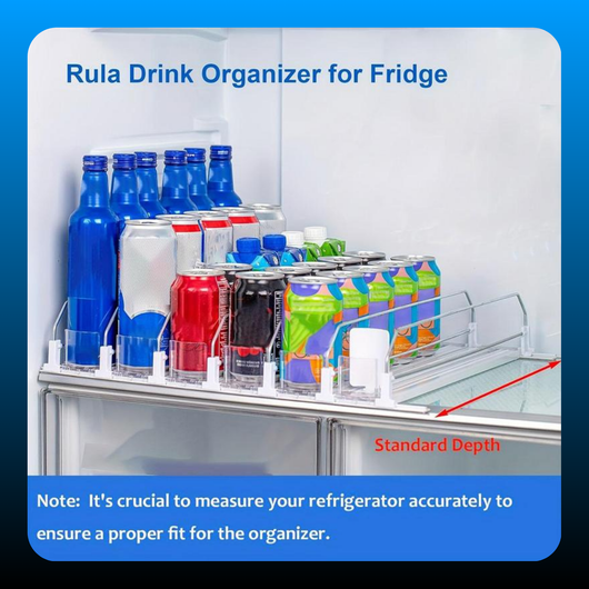 Self-Pushing Refrigerator Beverage Dispenser (3 Rows)