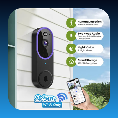 Wireless Smart Video Doorbell Camera