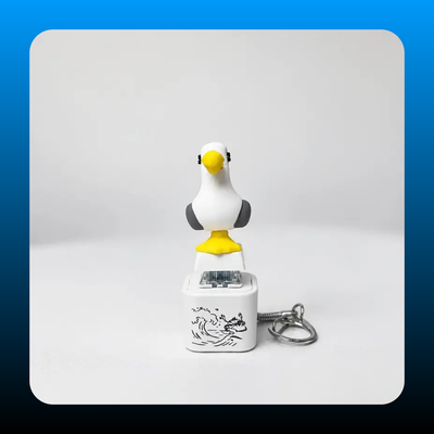 Portable Interactive Seagull Keychain with Real Sound