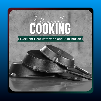 Pre-Seasoned Cast Iron Cookware Set (3 Piece)