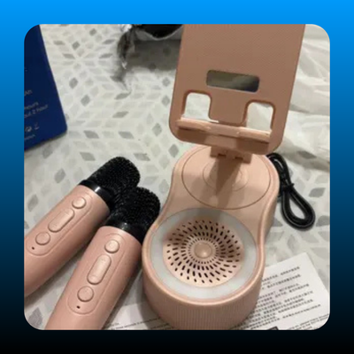 6-In-1 Portable Wireless Karaoke Speaker with Dual Microphones