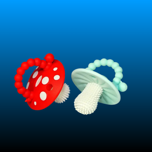 Chompy Mushroom Silicone Pacifiers (2 pack)