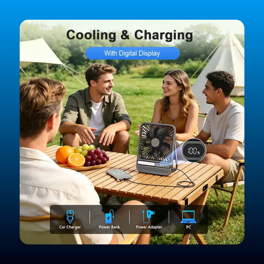 8000mAh Collapsible Portable Fan