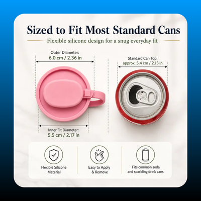 4-Pack Reusable Silicone Can Lids