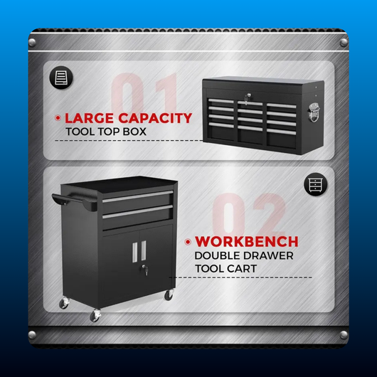 8 Drawer Rolling Tool Chest and Cabinet
