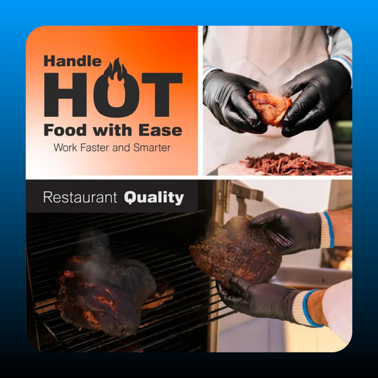 Black Heat Resistant Cooking Gloves