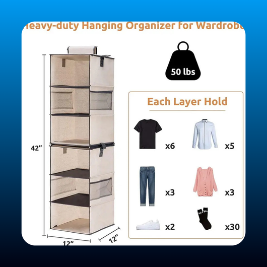 2-Pack Hangable Closet Organizer
