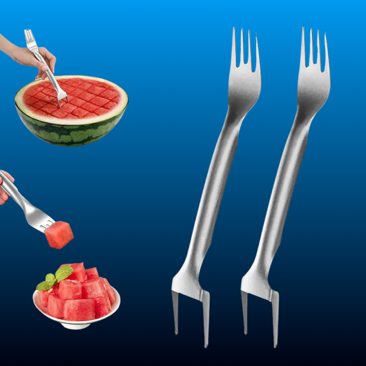 2-in-1 Stainless Fruit Slicer Forks