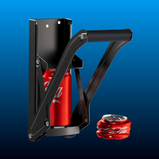 Wall-Mounted Can Crusher with Bottle Opener