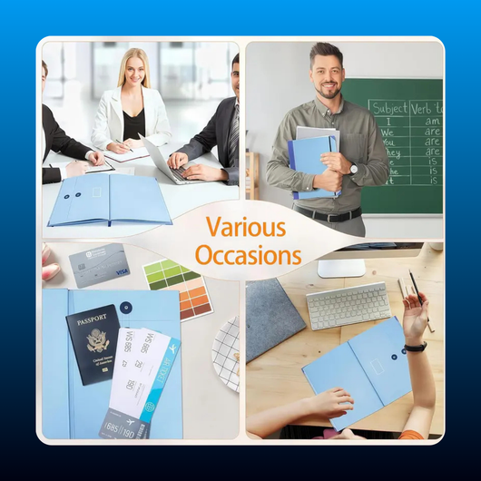 Pocket Document Folder with Labeled Pockets